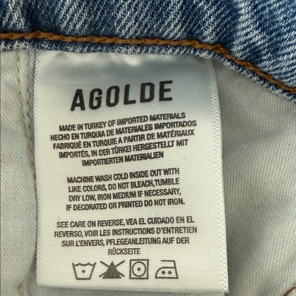 Agolde Reworked 90's Jeans Paperbag High Waisted Belted Revival Sz 27 - Picture 6 of 15